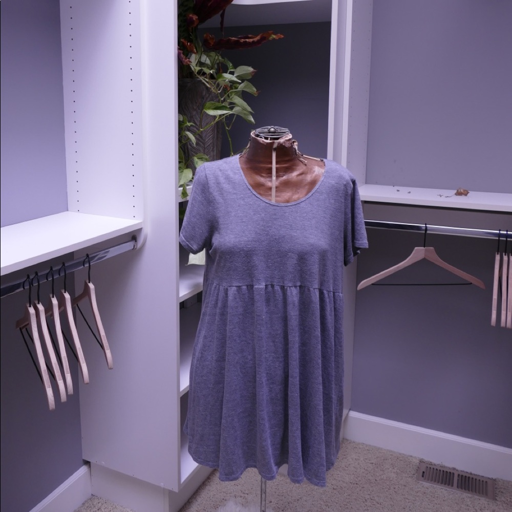 American Apparel Babydoll Dress in Heather Grey